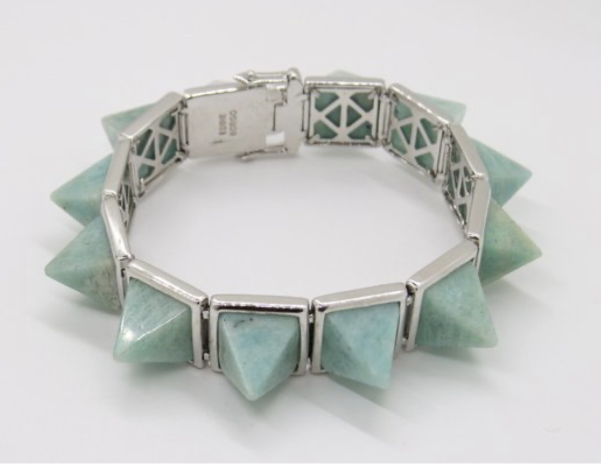 Light Blue Accessories Jewelry Size Regular Triangular Stone Bracelet (Used lightly condition) by eddie-borgo - Image 1 of 8