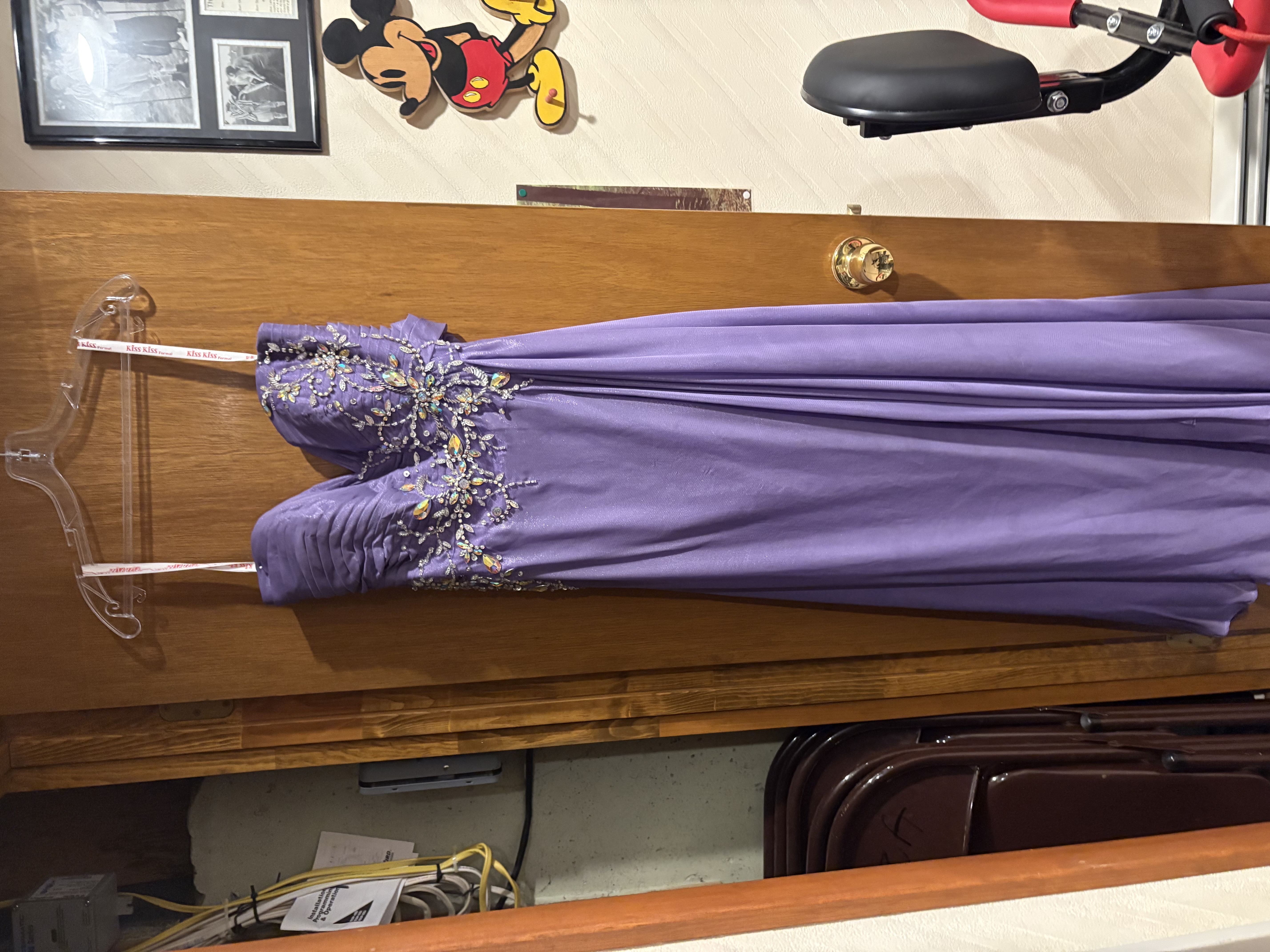 Purple Dresses Evening Gown Size Adult 18 (XL) Strapless Purple Evening Gown (Worn Once condition)