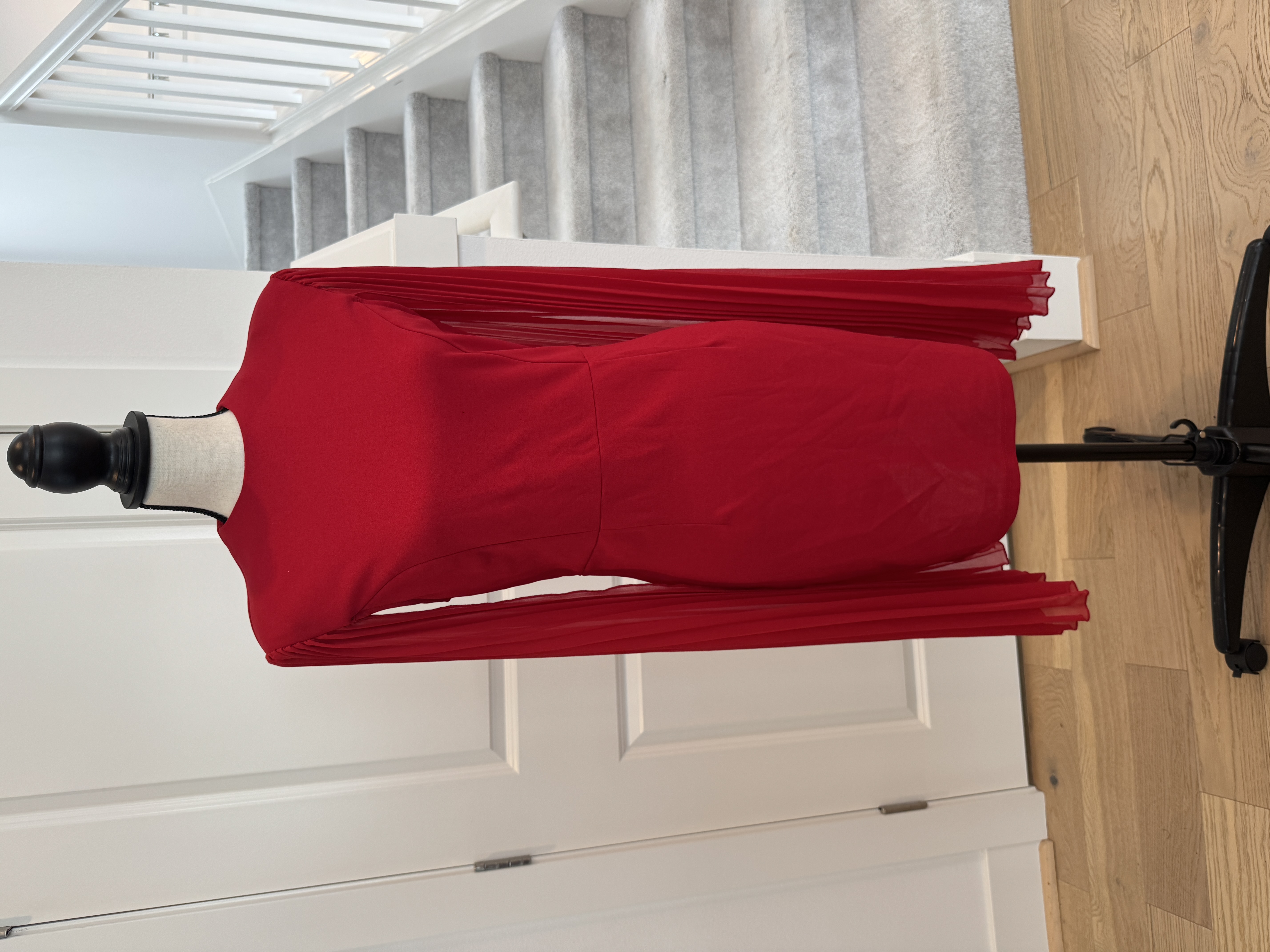 Red Dresses Cocktail & Party Dresses Size Adult 8 (M) Red Long Sleeve Cape Dress (Used lightly condition) - Image 1 of 3