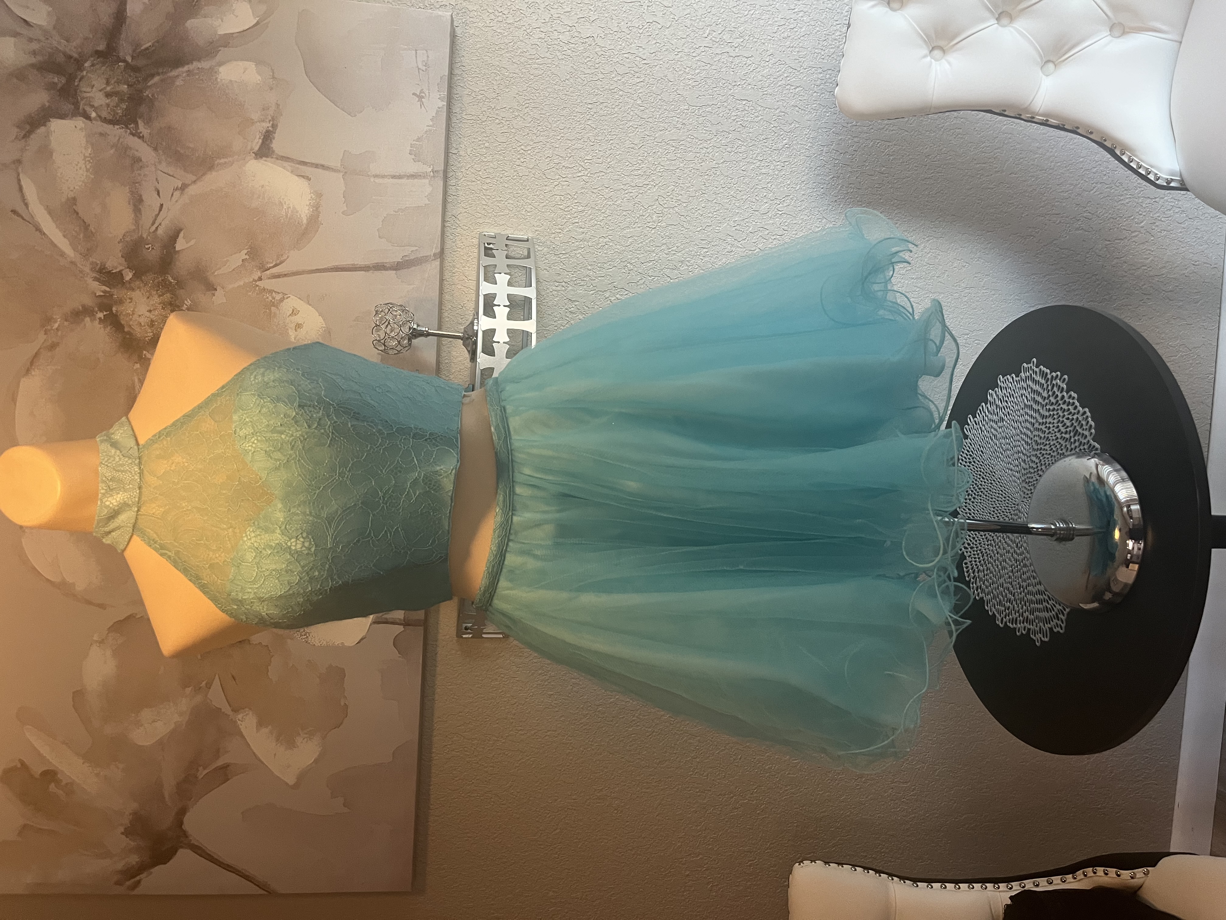 Aqua Dresses Cocktail & Party Dresses Size Misses Petite 2P (XS) Aqua Halter Dress (New condition) by vienna