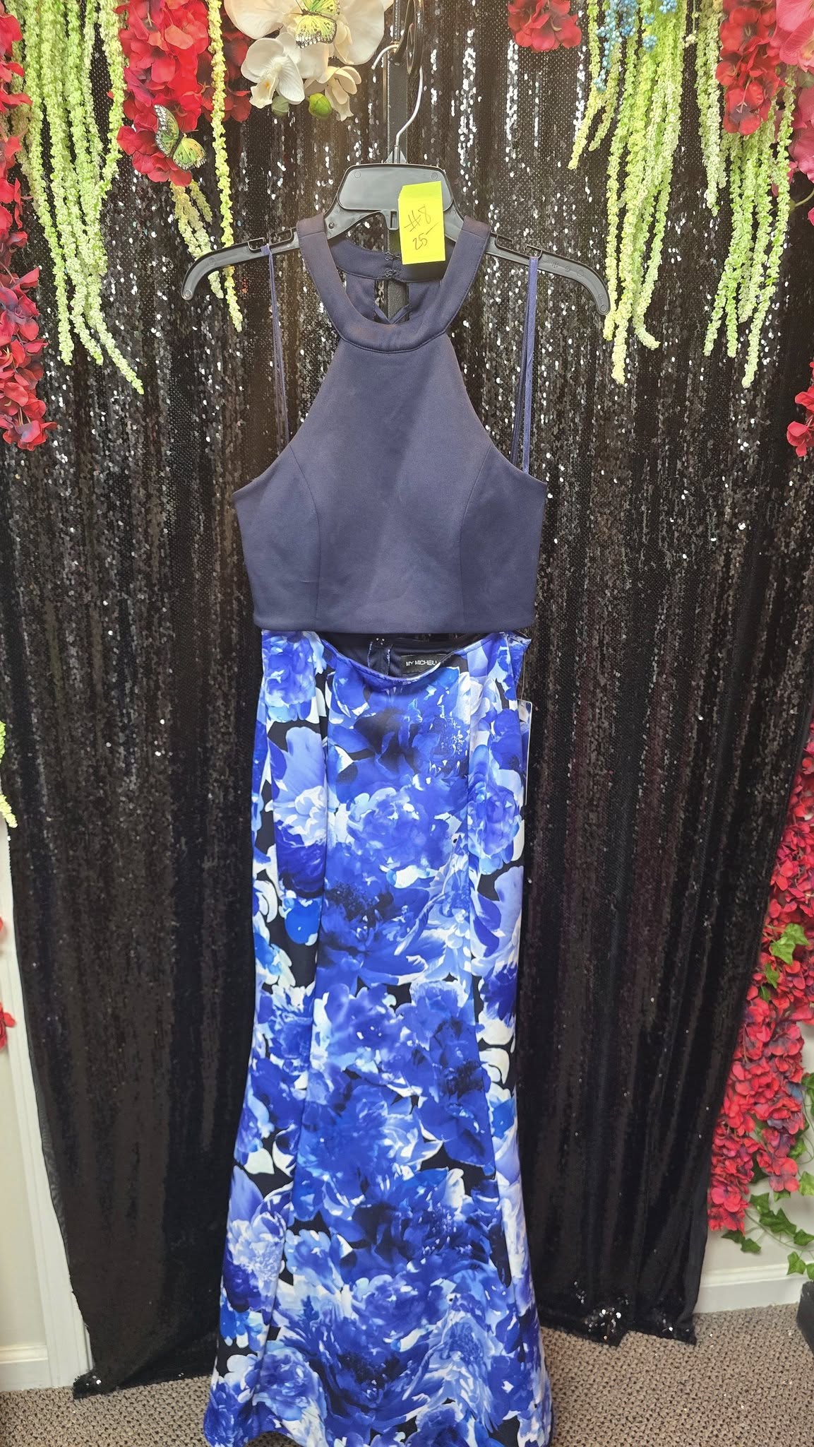 Navy Blue Dresses Other Dresses Size Junior 7 (S) New My Michelle 2pc sz 7/8 Two-Piece Floral Skirt Set (New with tags condition) by my-michelle