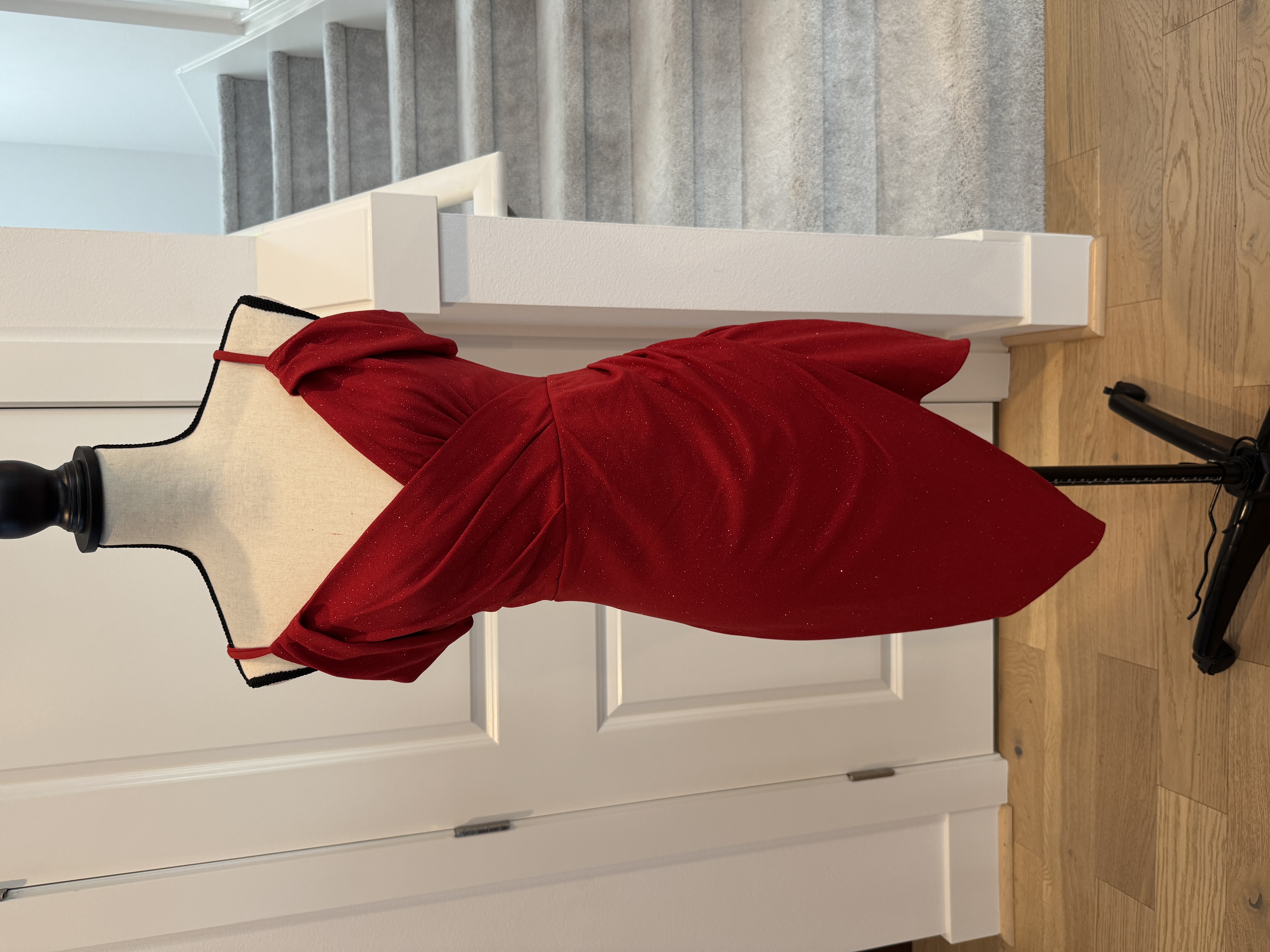 Red Dresses Cocktail & Party Dresses Size Adult 6 (S) Red Glitter Cocktail Dress (Used lightly condition) - Image 1 of 2