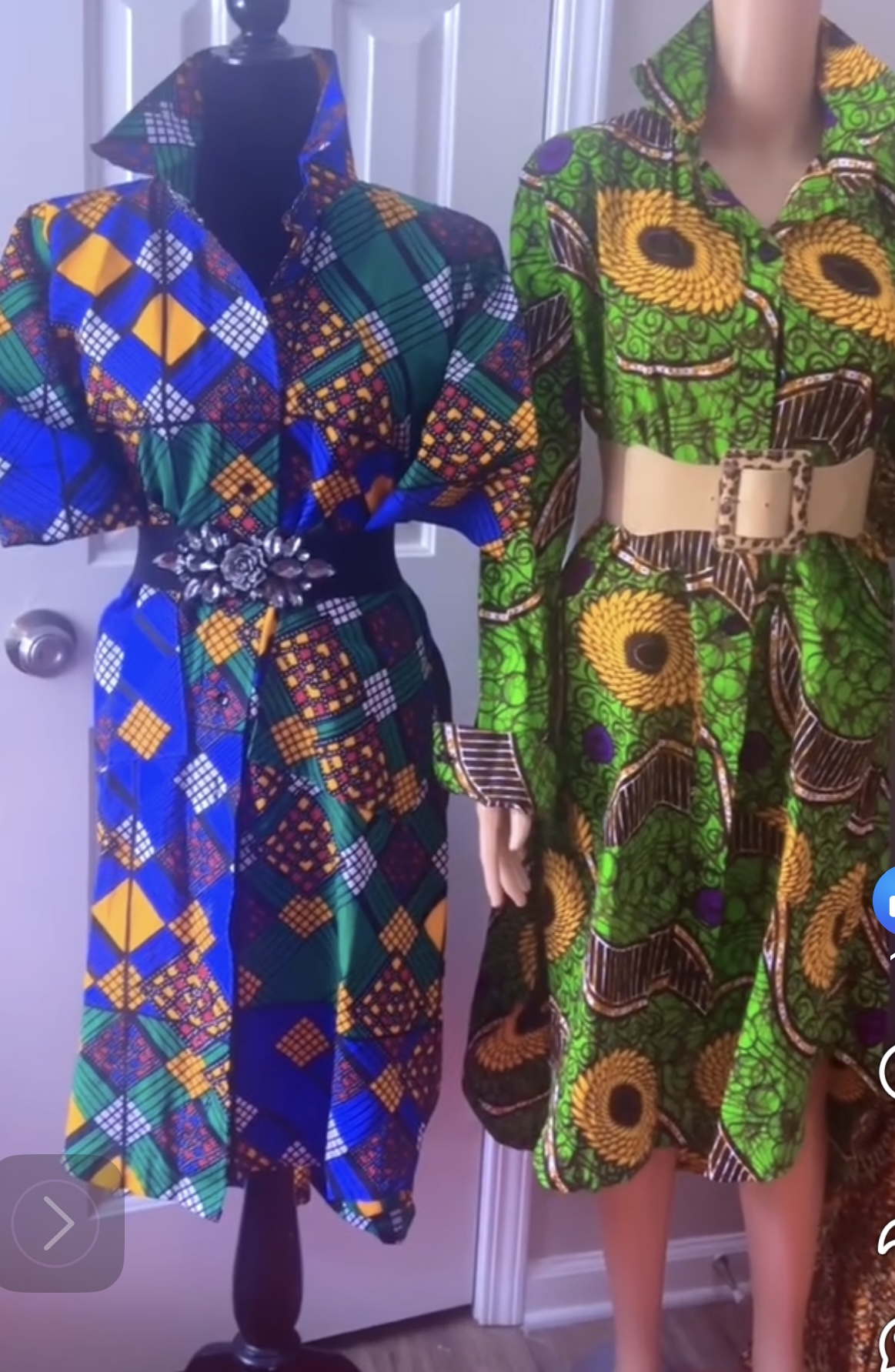 Forest Green Dresses Other Dresses Size Adult 8 (M) African print shirt dresses with pockets (New condition) by legair-brand