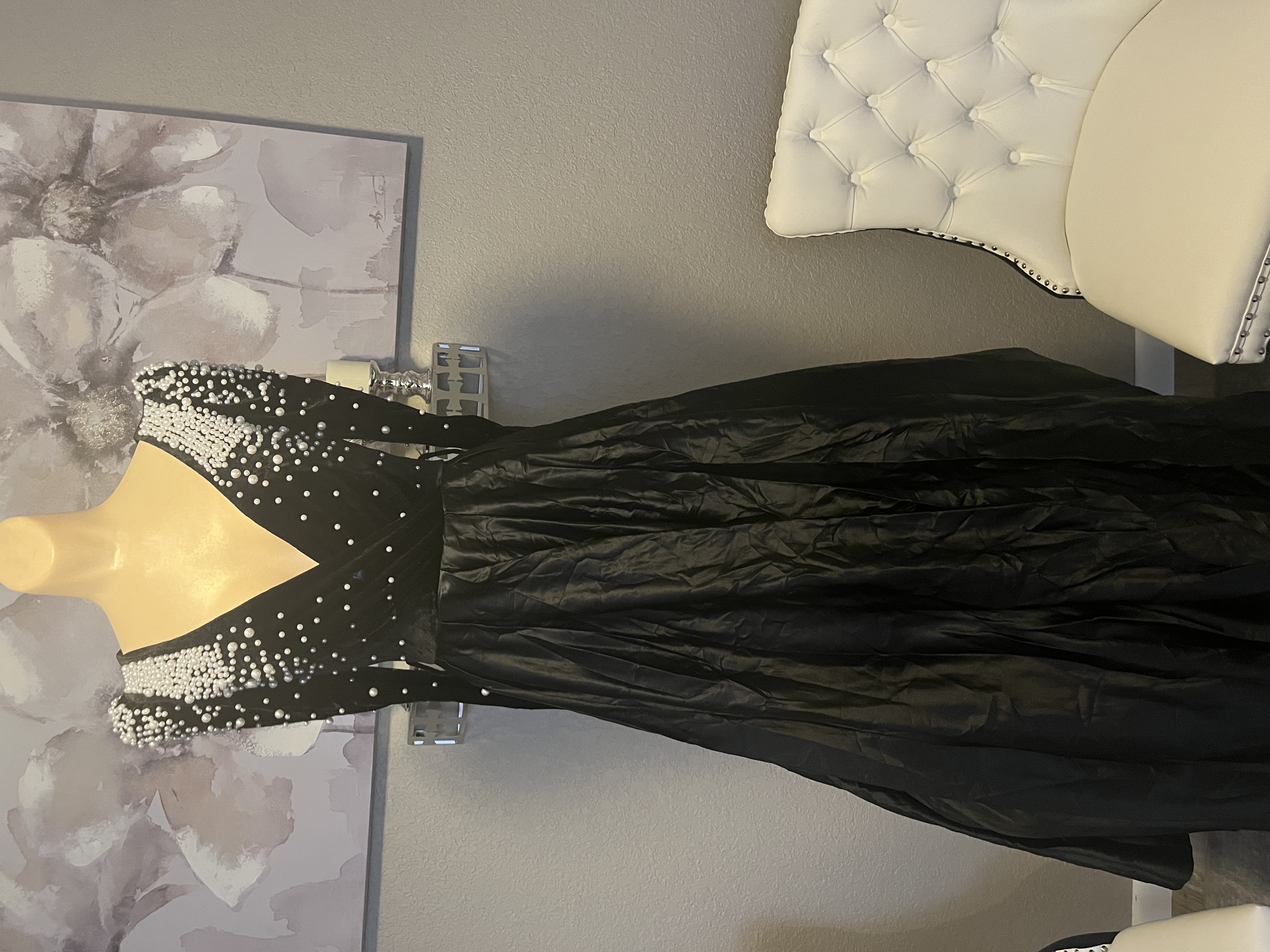 Black Dresses Evening Gown Size Adult 2 (XS) Black Beaded Evening Gown (New condition) by faeristy - Image 1 of 2