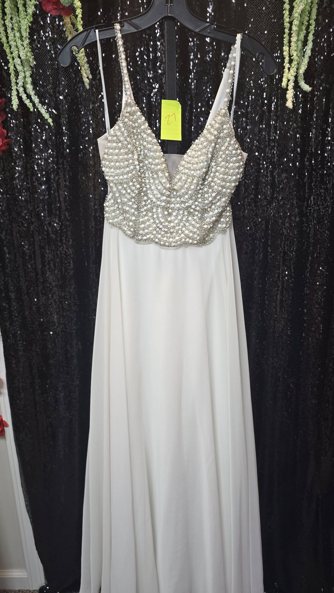 Ivory Dresses Evening Gown Size Adult 2 (XS) New Speechless sz 0-2 Pearl Embellished Evening Gown (New with tags condition) by speechless