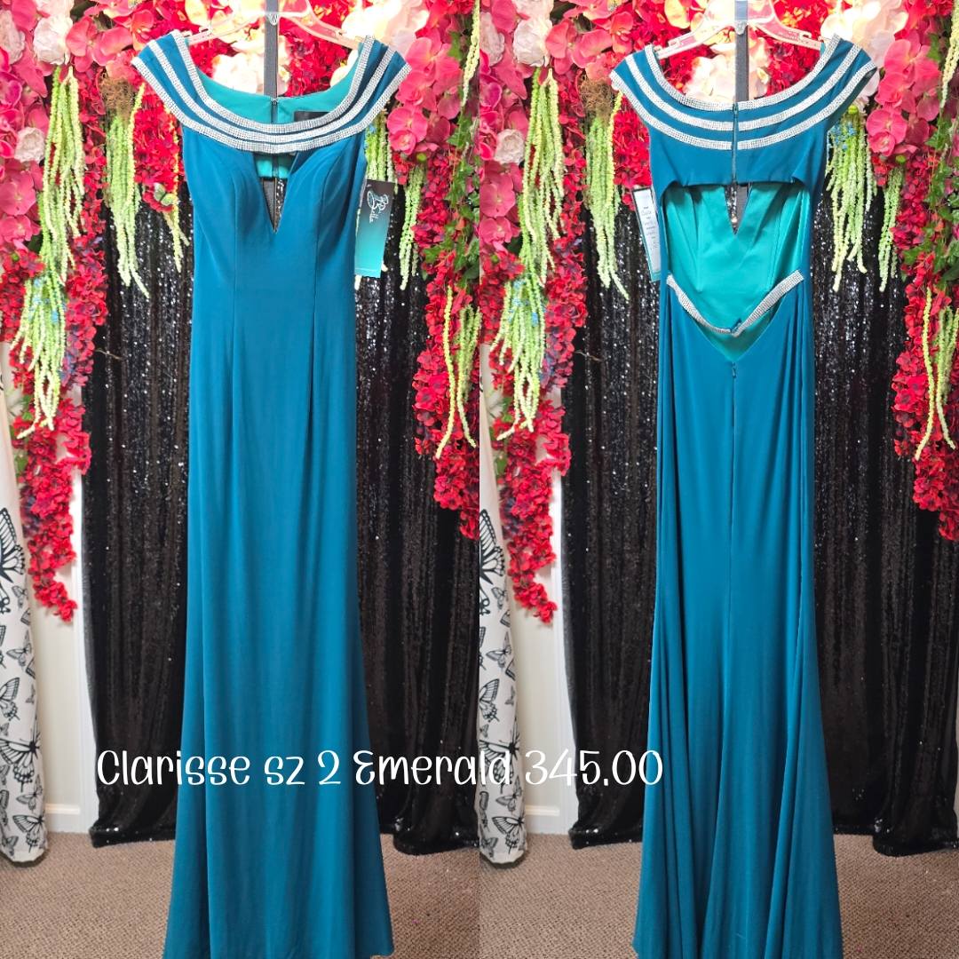 Emerald Green Dresses Evening Gown Size Adult 2 (XS) Clarisse Emerald Evening Gown (New with tags condition) by clarisse