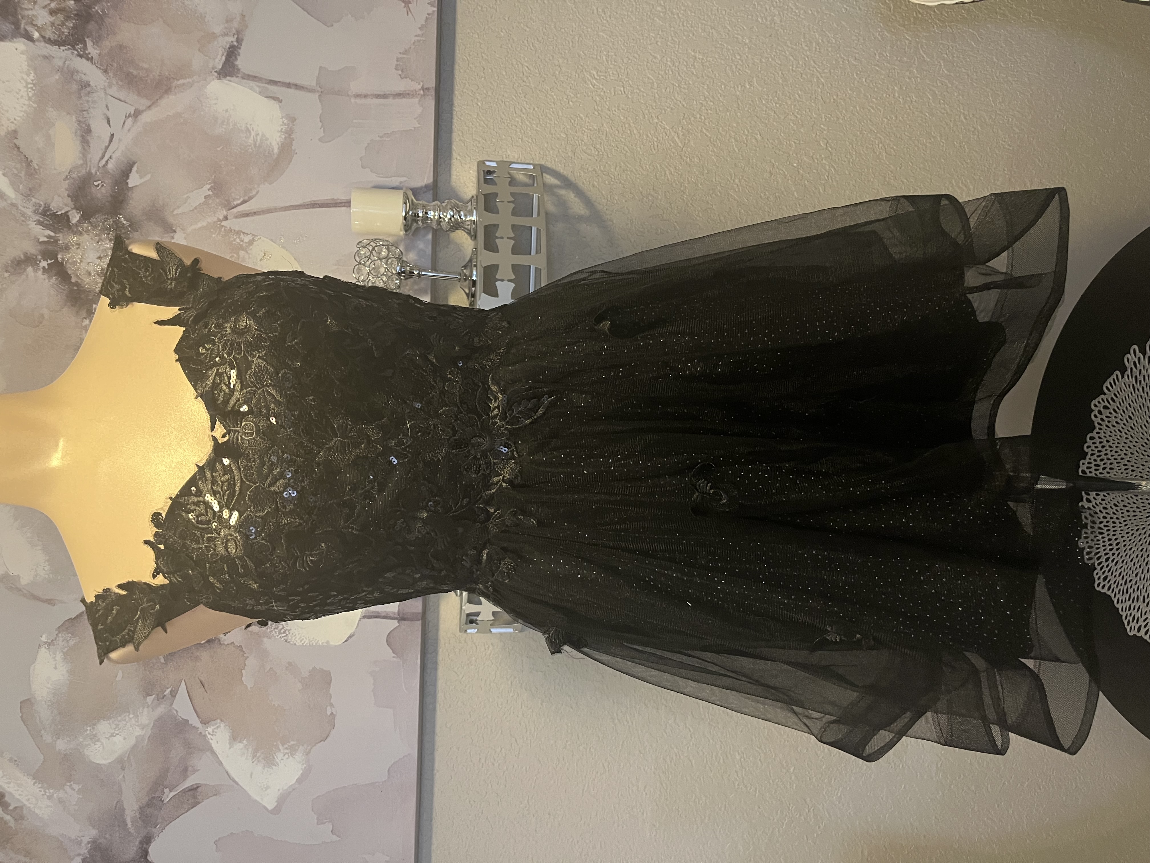 Black Dresses Cocktail & Party Dresses Size Misses Petite 2P (XS) Black Lace Cocktail Dress (New condition) by faeristy