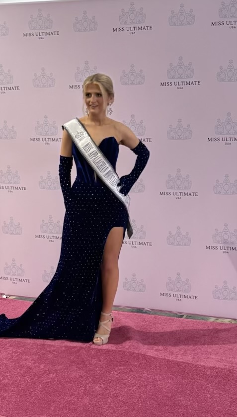 Navy Blue Dresses Evening Gown Size Adult 6 (S) Navy Blue Evening Gown with Sparkles (Worn Once condition) - Image 1 of 6